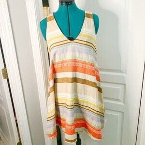 The Odells NWT Anthropologie Cody Pocket Ethnic Yarn Swing Sleeveless Dress